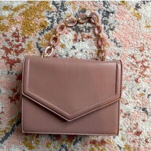 Elegant Pink Handbag with Chain Strap